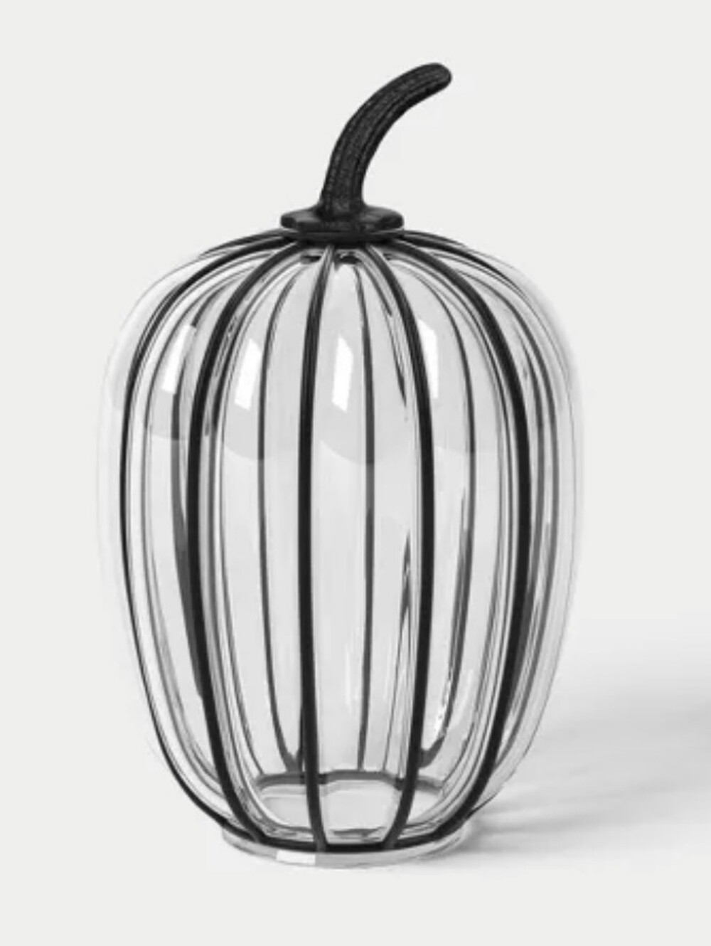 NEW Threshold Tall Metal and Glass Halloween Pumpkin